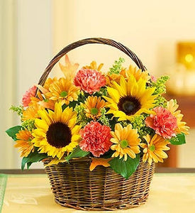 Custom Sunflower Basket